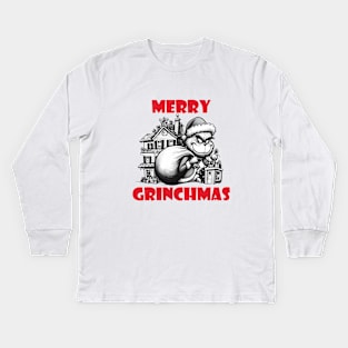 Christmas Grinch Kids Long Sleeve T-Shirt